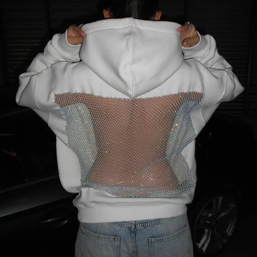 AuraMesh™ Crystal-Back Hoodie